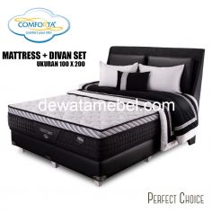 Kasur + Dipan Ukuran 100 - Comforta Perfect Choice 100 Set / Black